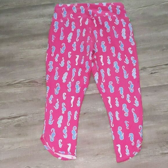 Crown & Ivy pink blue seahorse leggings - Picture 5 of 6